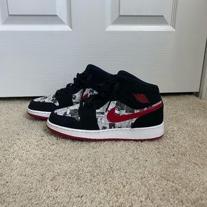 air jordan 1 mid “newspaper air times”